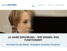 Tablet Screenshot of illusion-factory.de